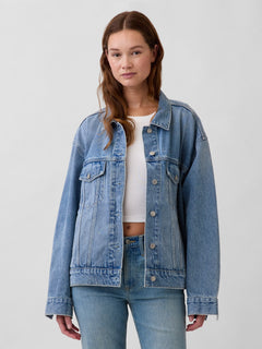 Oversized Icon Denim Jacket - Light wash