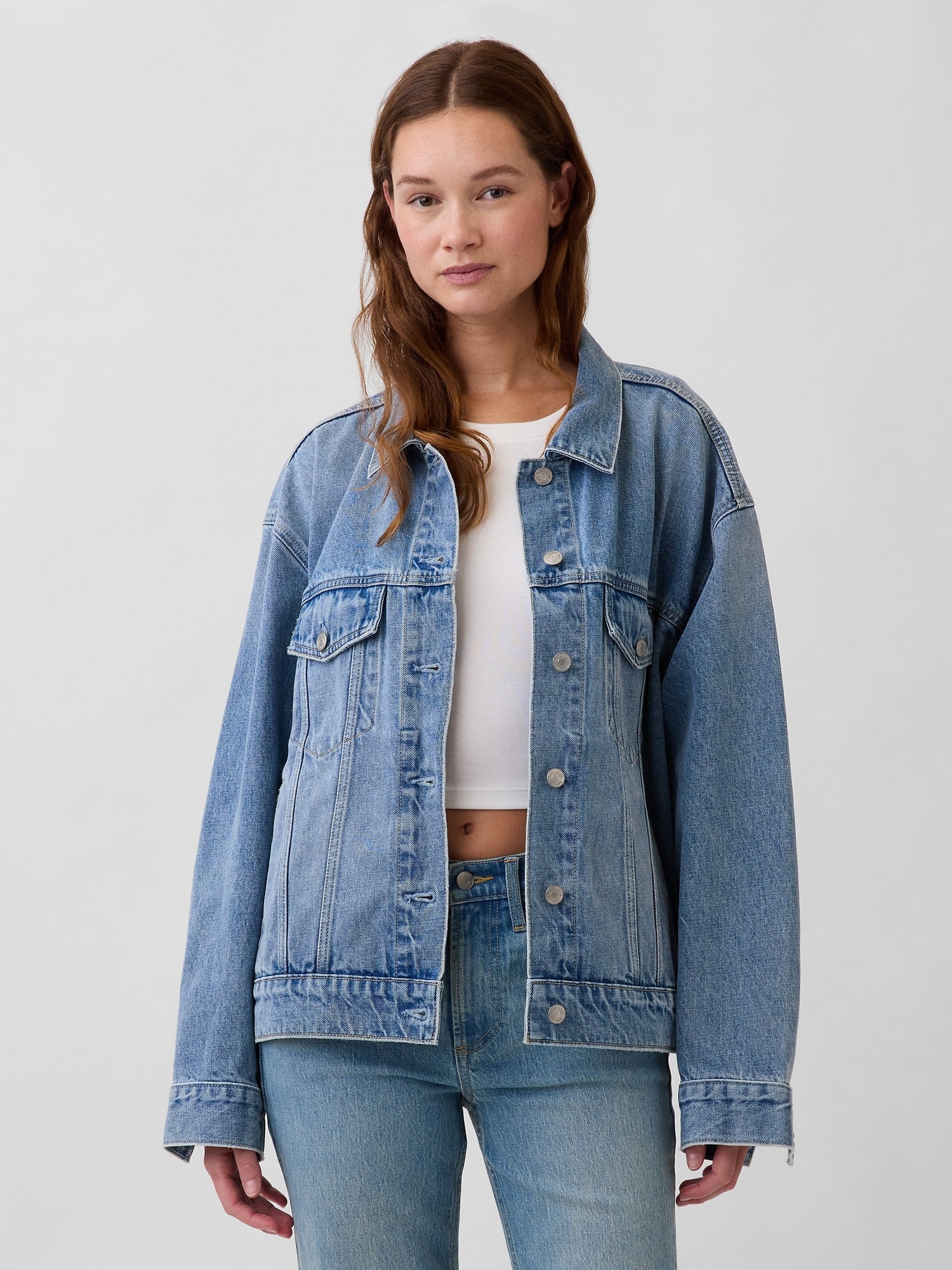 Oversized Icon Denim Jacket - Light wash