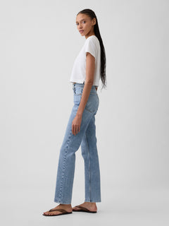 High Rise '90s Straight Jeans - Light wash