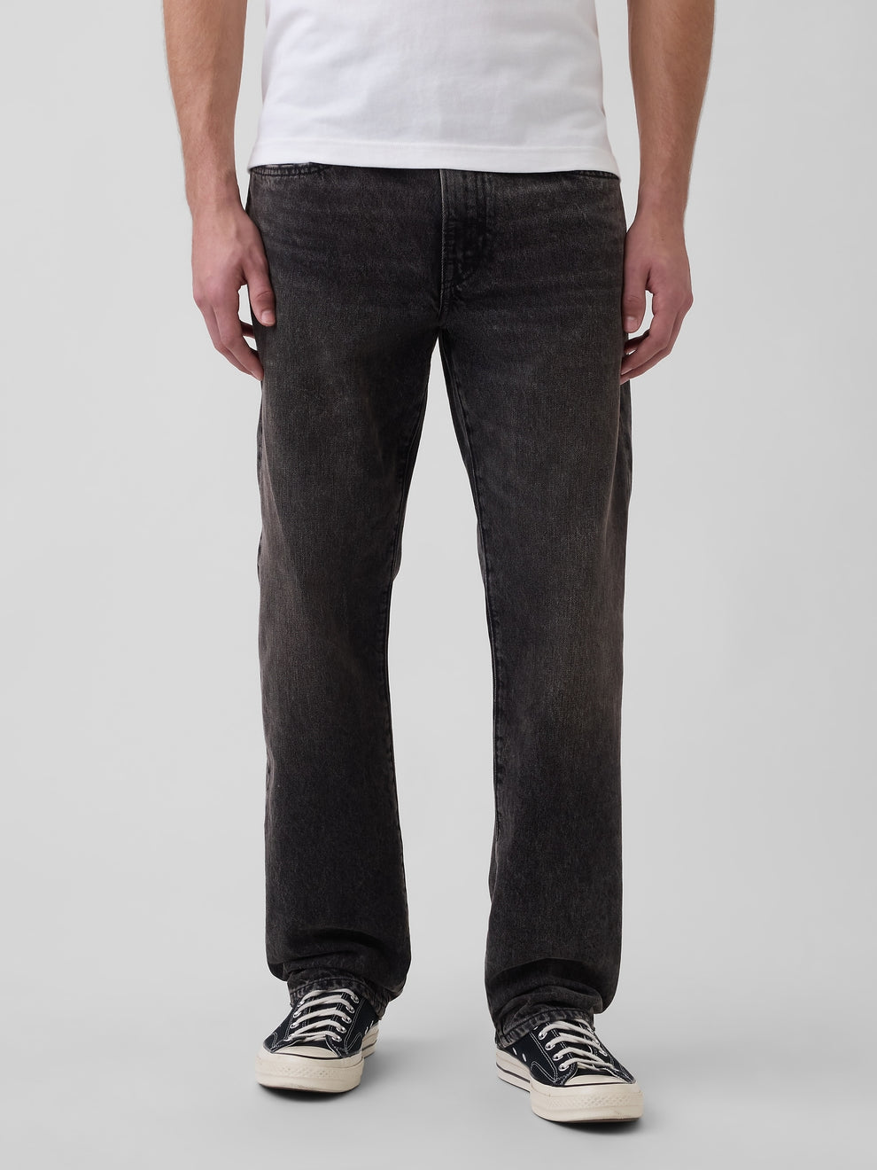Relaxed Straight Jeans - black wash