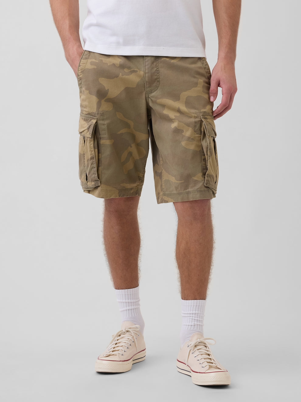 11" Relaxed Cargo Shorts - GREEN CAMO