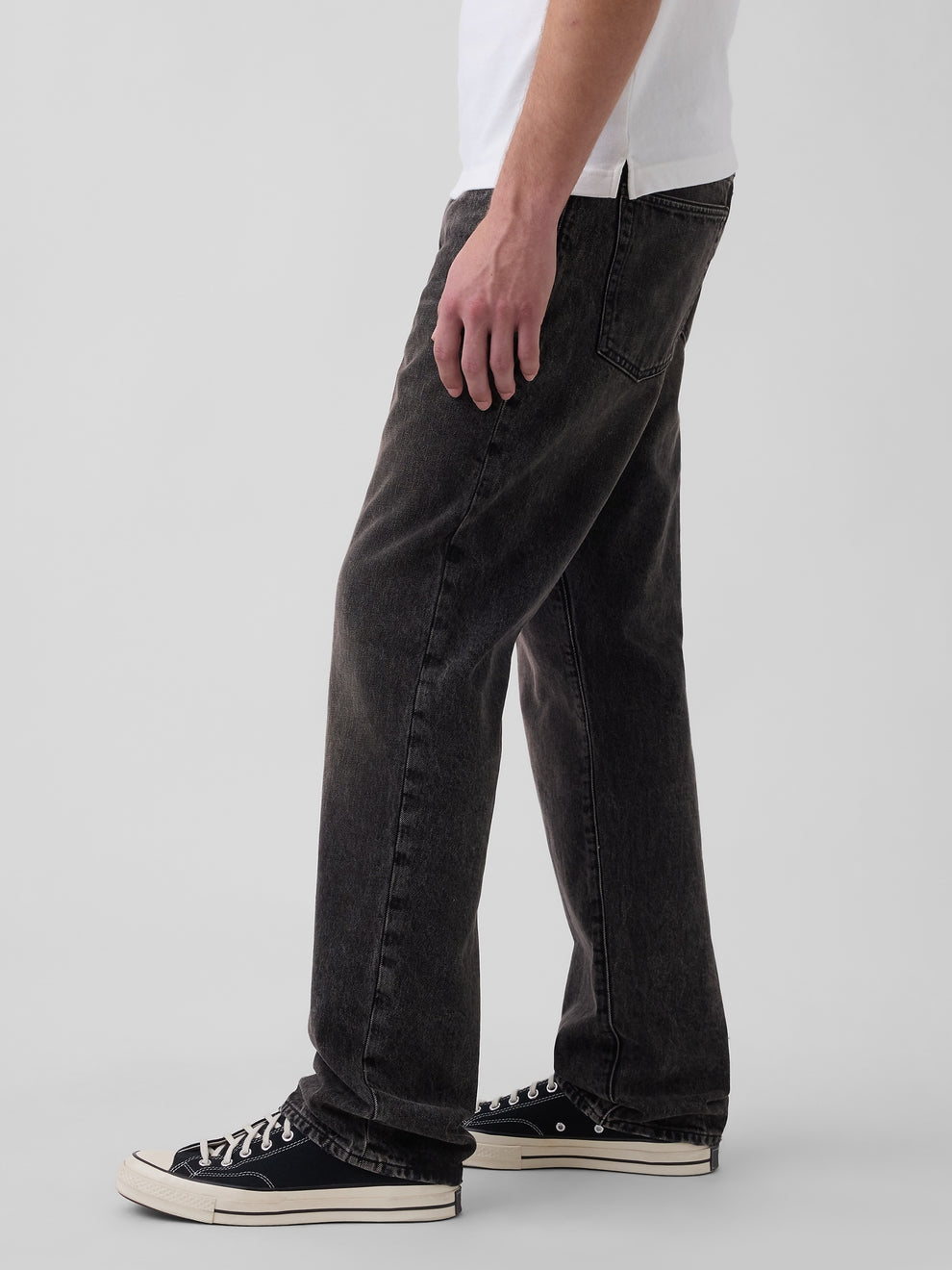 Relaxed Straight Jeans - black wash