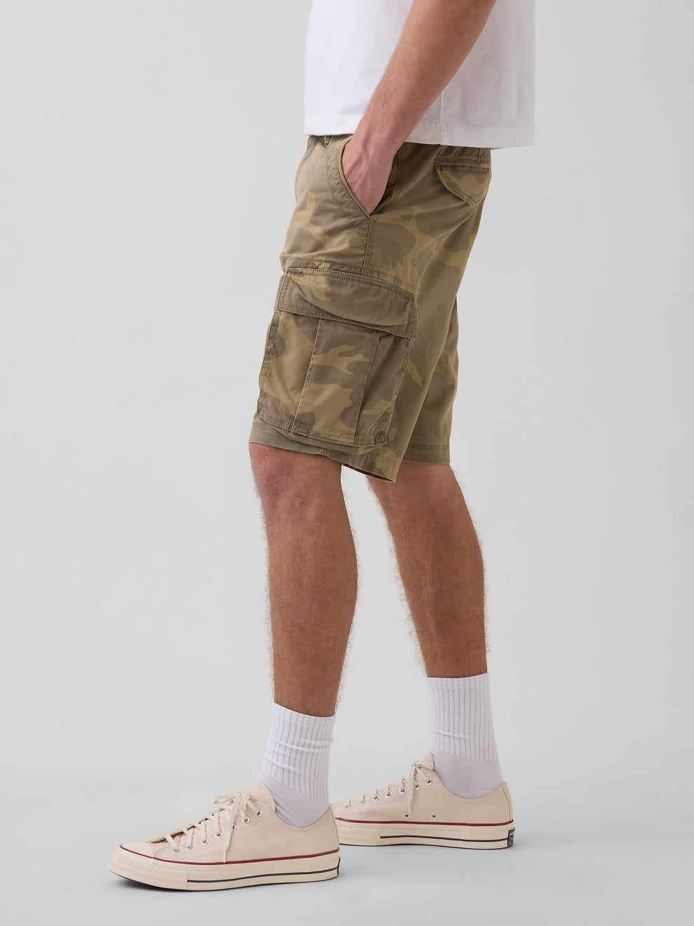 11" Relaxed Cargo Shorts - GREEN CAMO