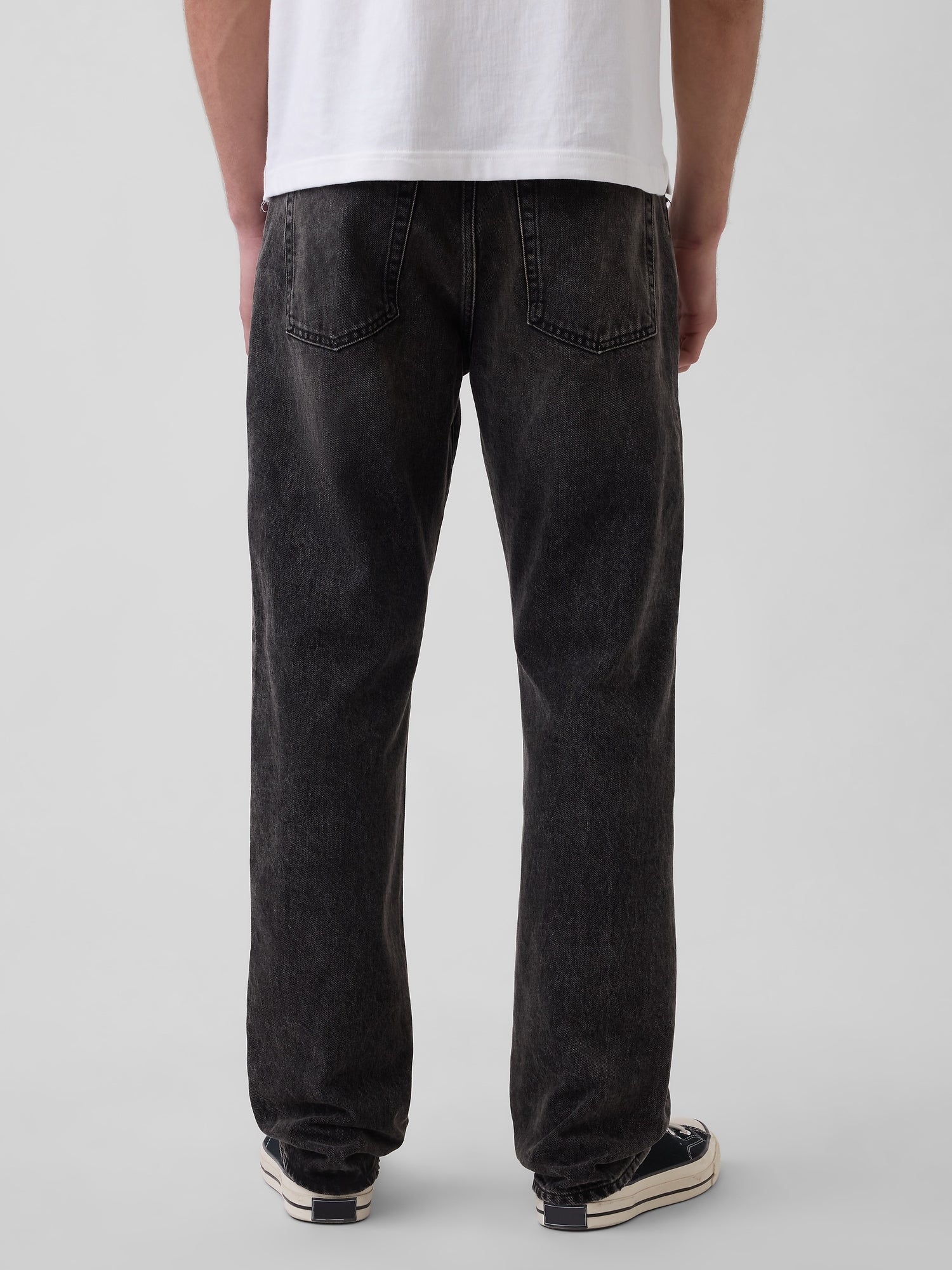 Relaxed Straight Jeans - black wash