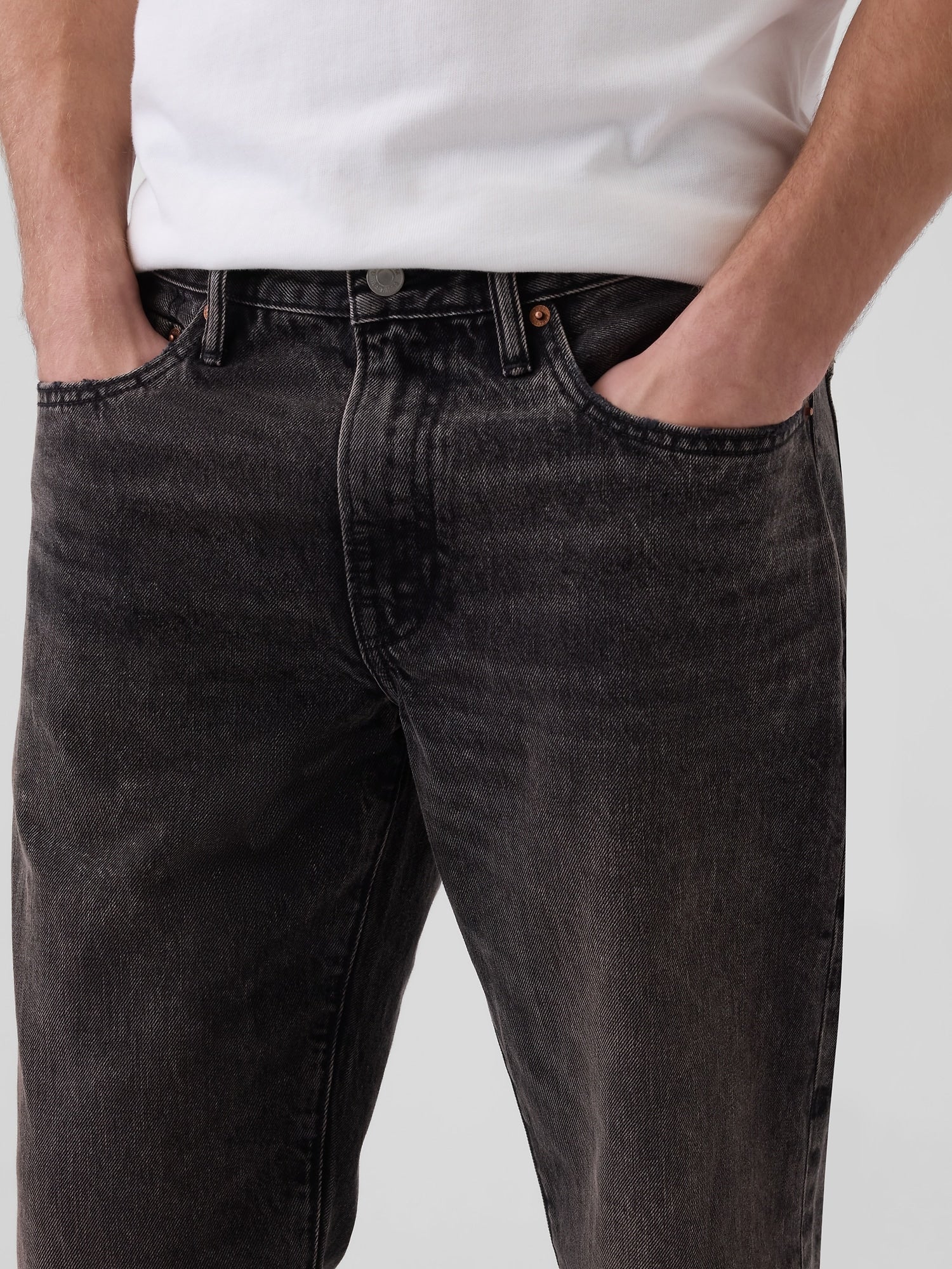 Relaxed Straight Jeans - black wash