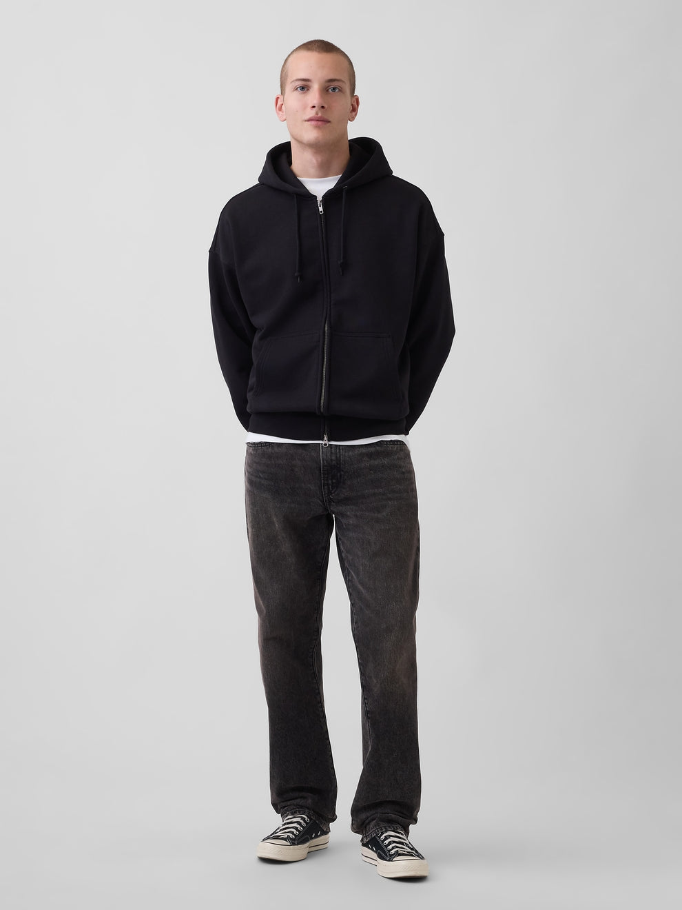 Relaxed Straight Jeans - black wash
