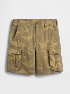 11" Relaxed Cargo Shorts - GREEN CAMO