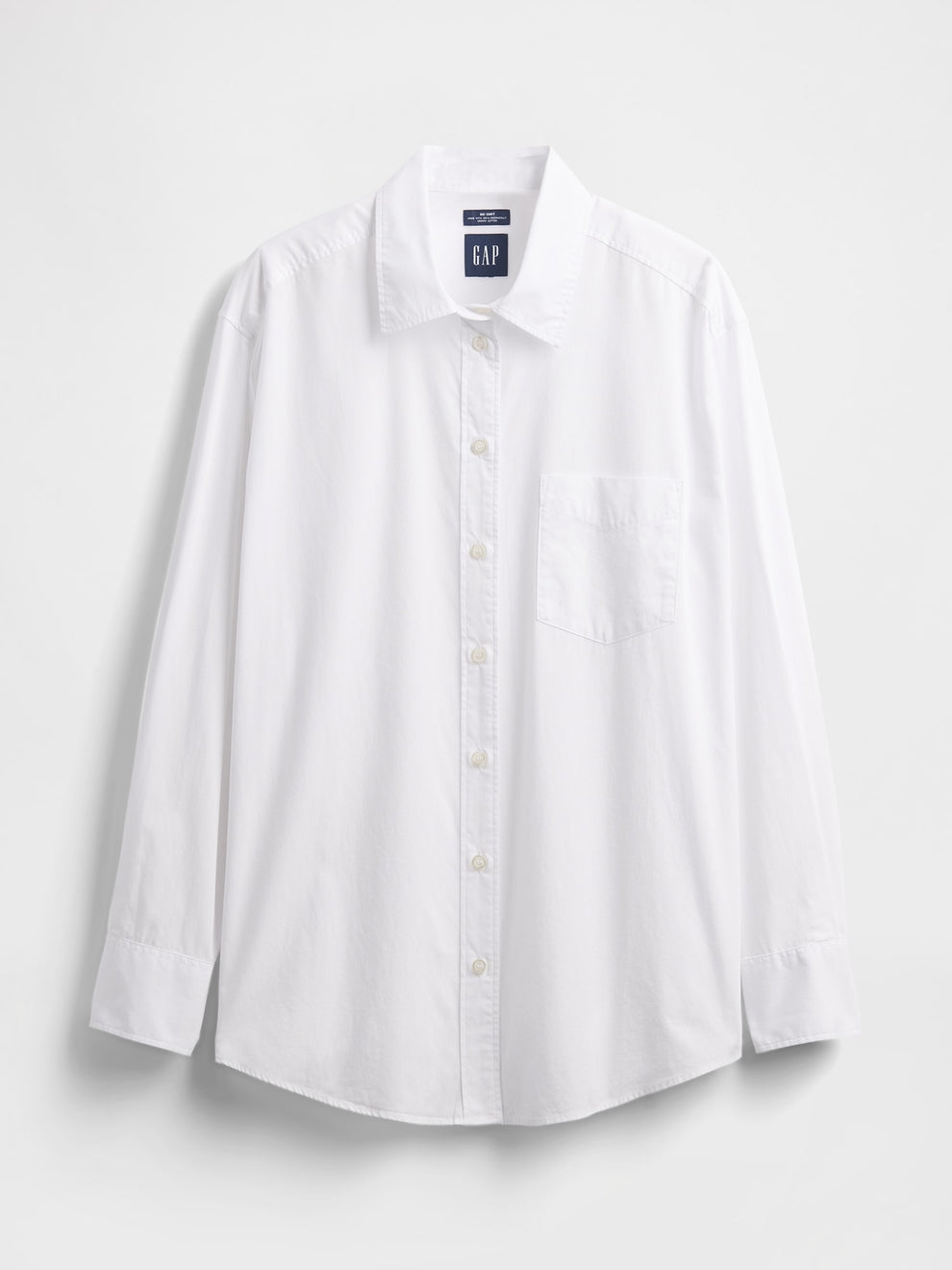 Organic Cotton Poplin Big Shirt - New optic white