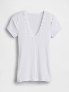 Modern V-Neck T-Shirt - Fresh white