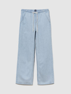 Low Rise UltraSoft Easy '90s Loose Stripe Jeans - Railroad blue stripe