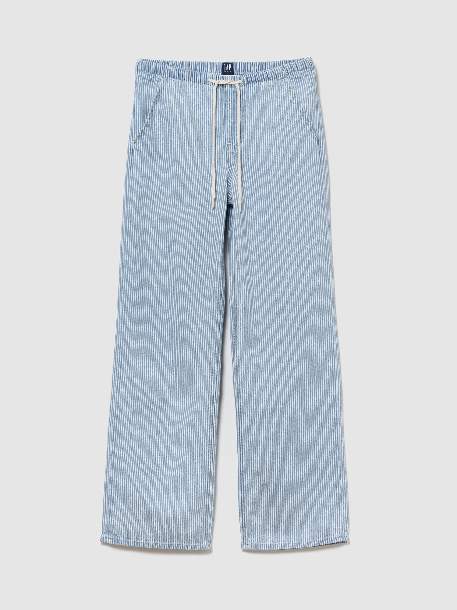 Low Rise UltraSoft Easy '90s Loose Stripe Jeans - Railroad blue stripe