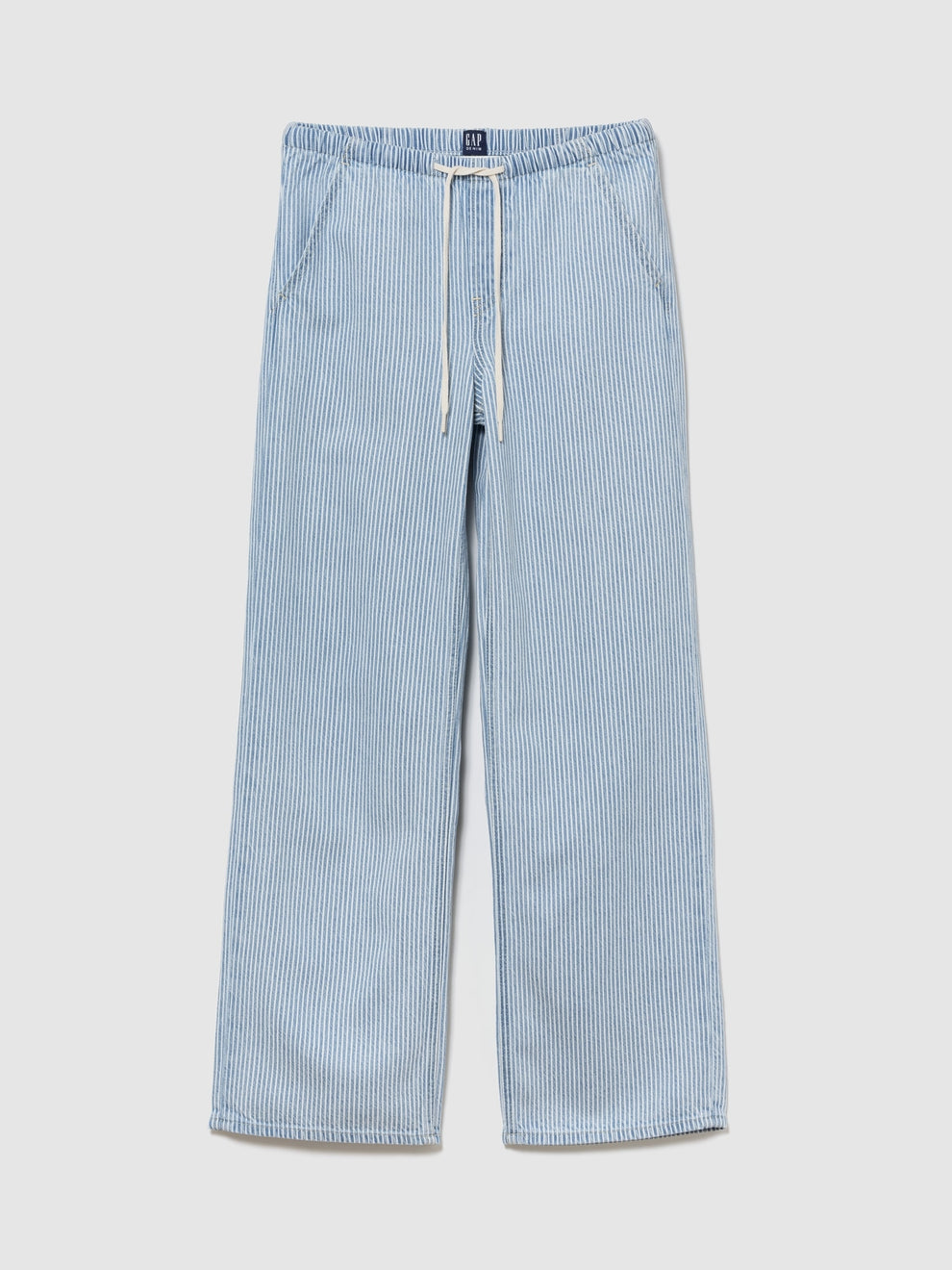 Low Rise UltraSoft Easy '90s Loose Stripe Jeans - Railroad blue stripe