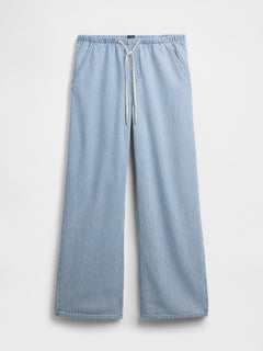 Low Rise UltraSoft Easy '90s Loose Stripe Jeans - Railroad blue stripe