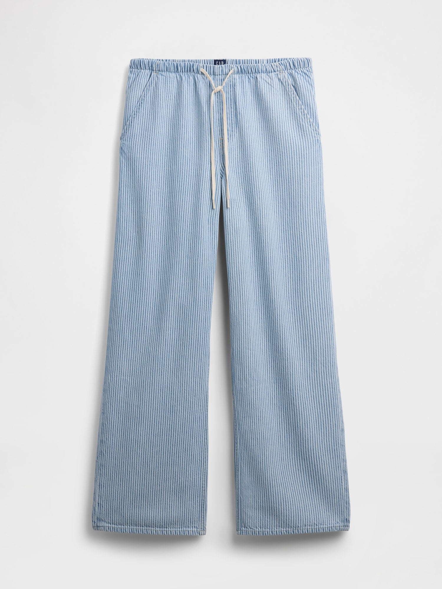 Low Rise UltraSoft Easy '90s Loose Stripe Jeans - Railroad blue stripe