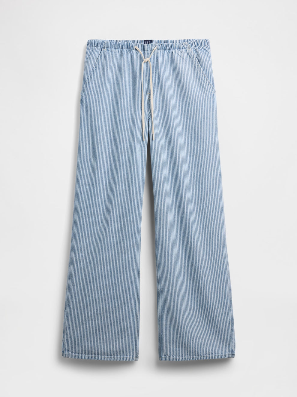 Low Rise UltraSoft Easy '90s Loose Stripe Jeans - Railroad blue stripe