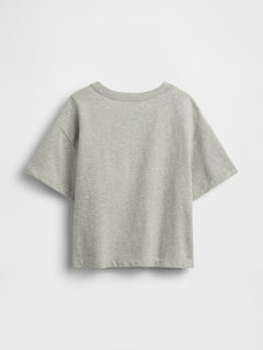 Gap Baby & Toddler Oversized T-Shirt in Grey, product-only back view