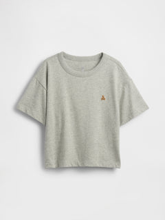 Gap Baby & Toddler Oversized T-Shirt in Grey, product-only front view