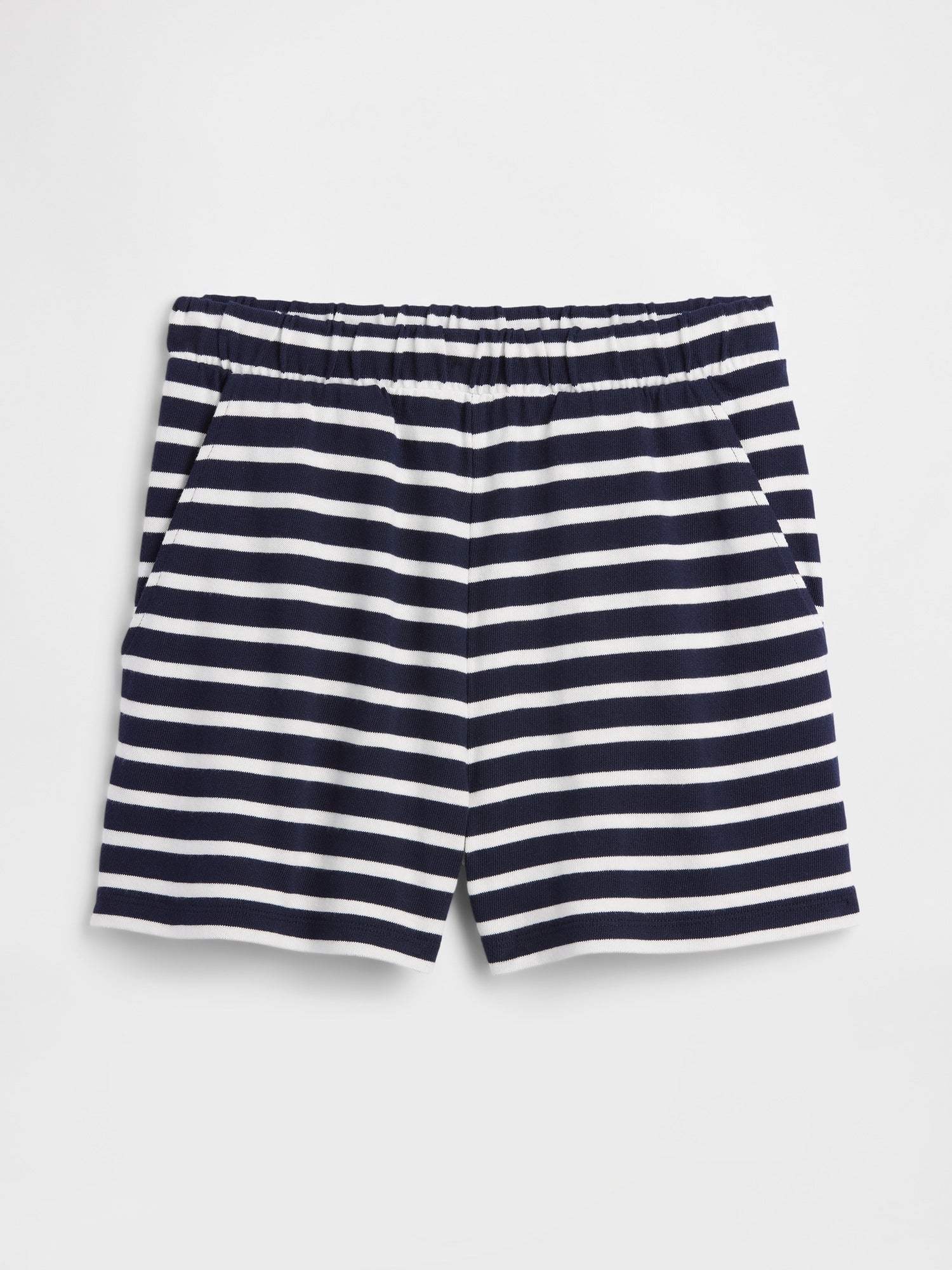 Pull-On Stripe Shorts - Navy stripe