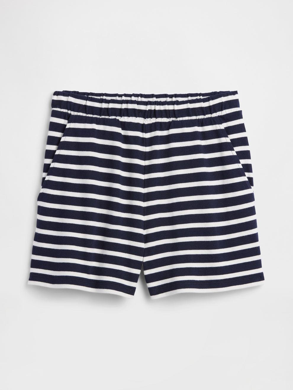 Pull-On Stripe Shorts - Navy stripe