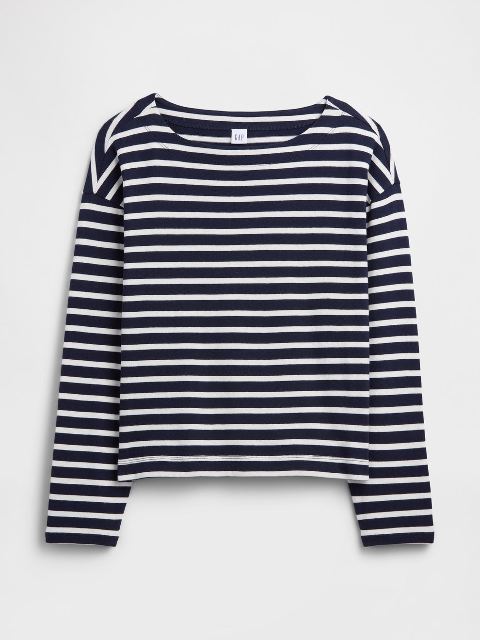 Stripe Boatneck Top - Navy stripe