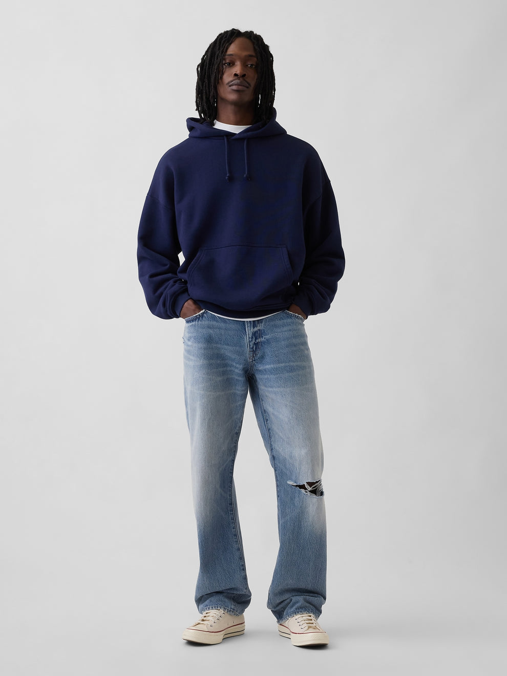 Relaxed Straight Jeans - MEDIUM WASH