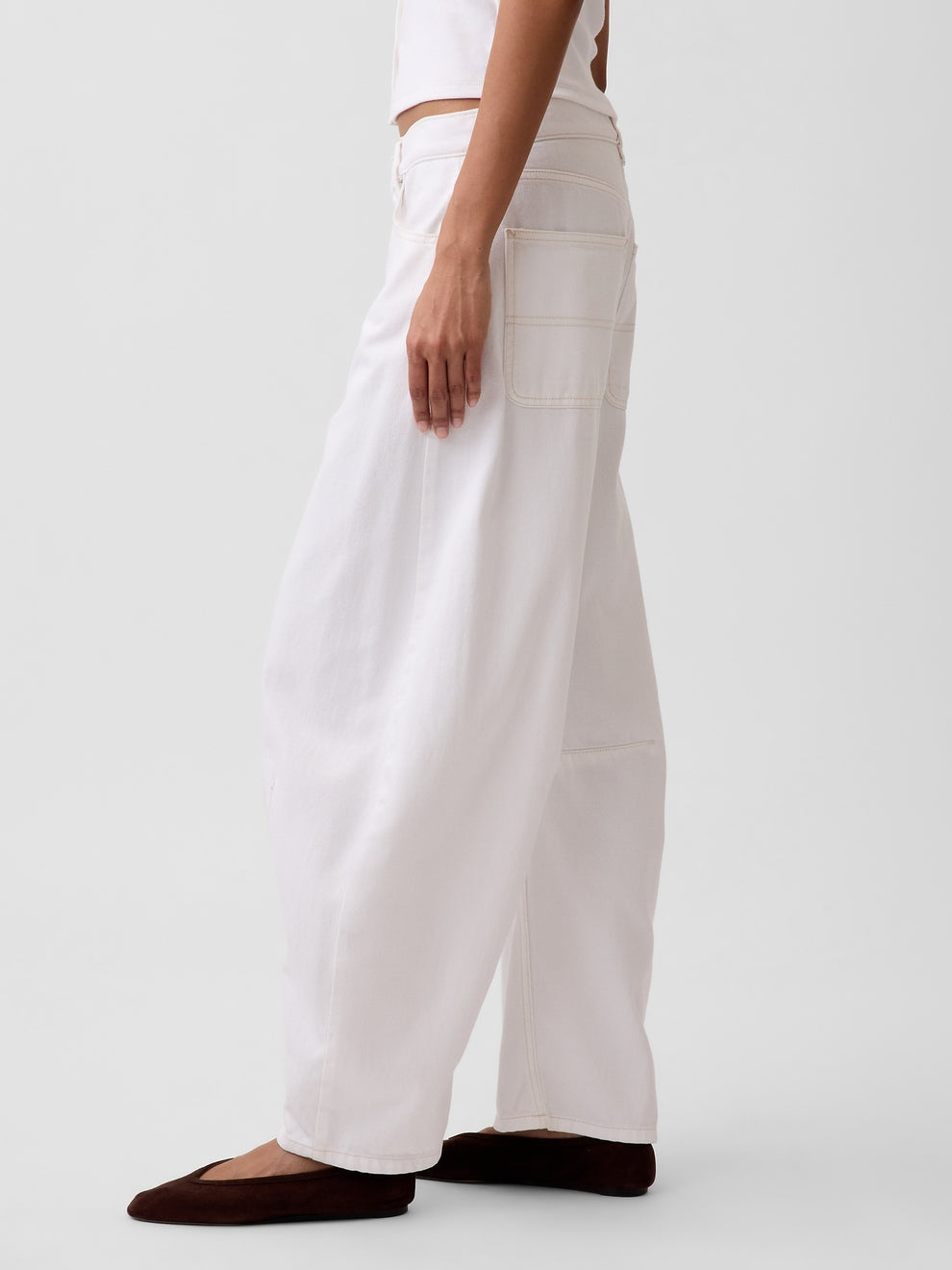 High Rise UltraSoft Horseshoe Jeans - new off white