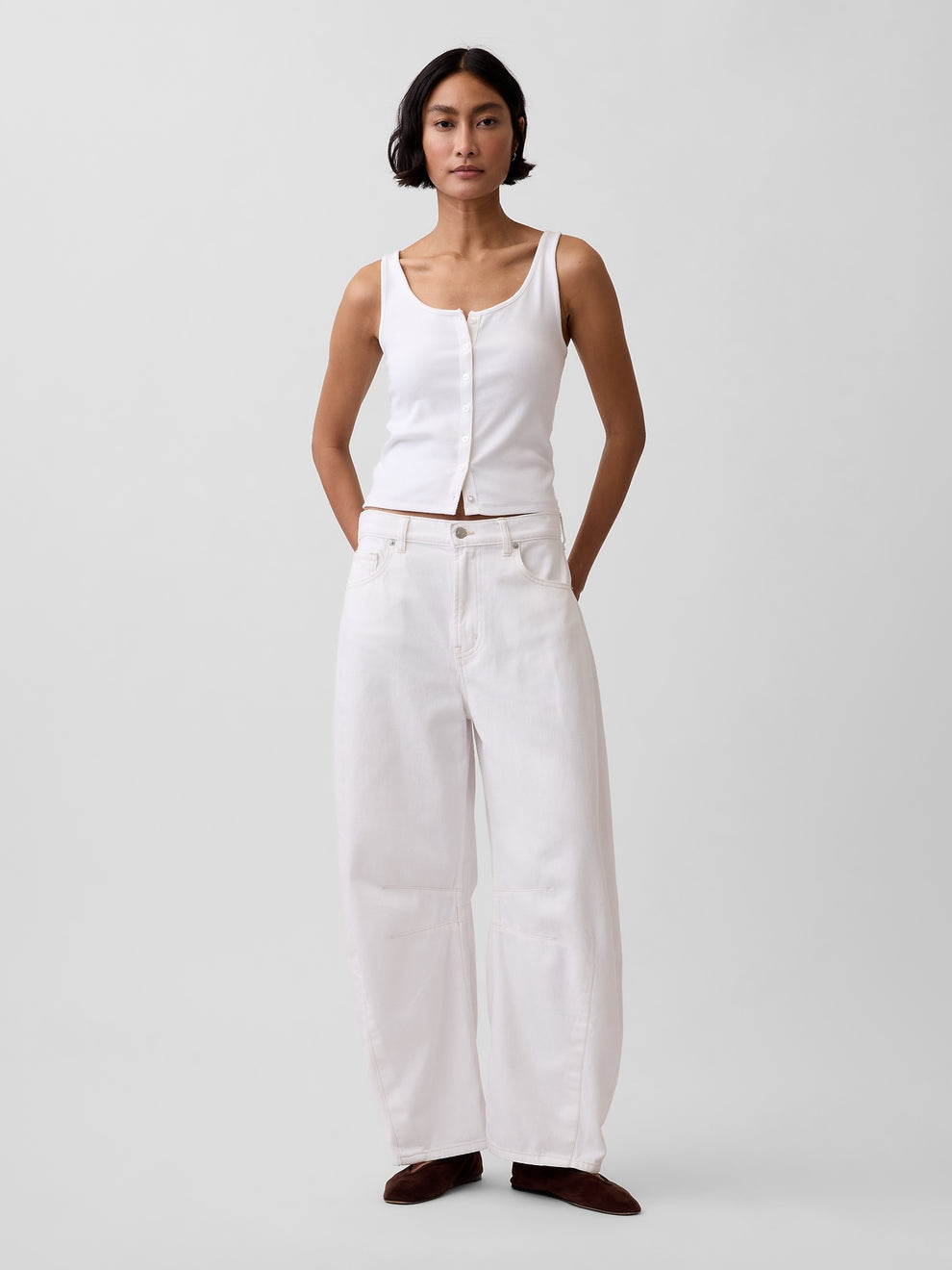 High Rise UltraSoft Horseshoe Jeans - new off white