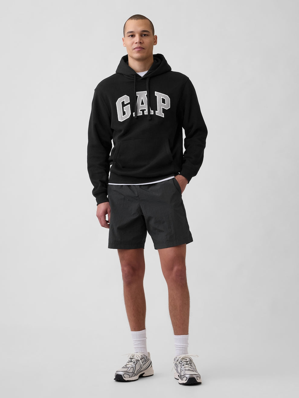 Adult VintageSoft Arch Logo Hoodie - Black