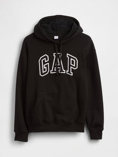 Relaxed Gap Logo Hoodie - true black