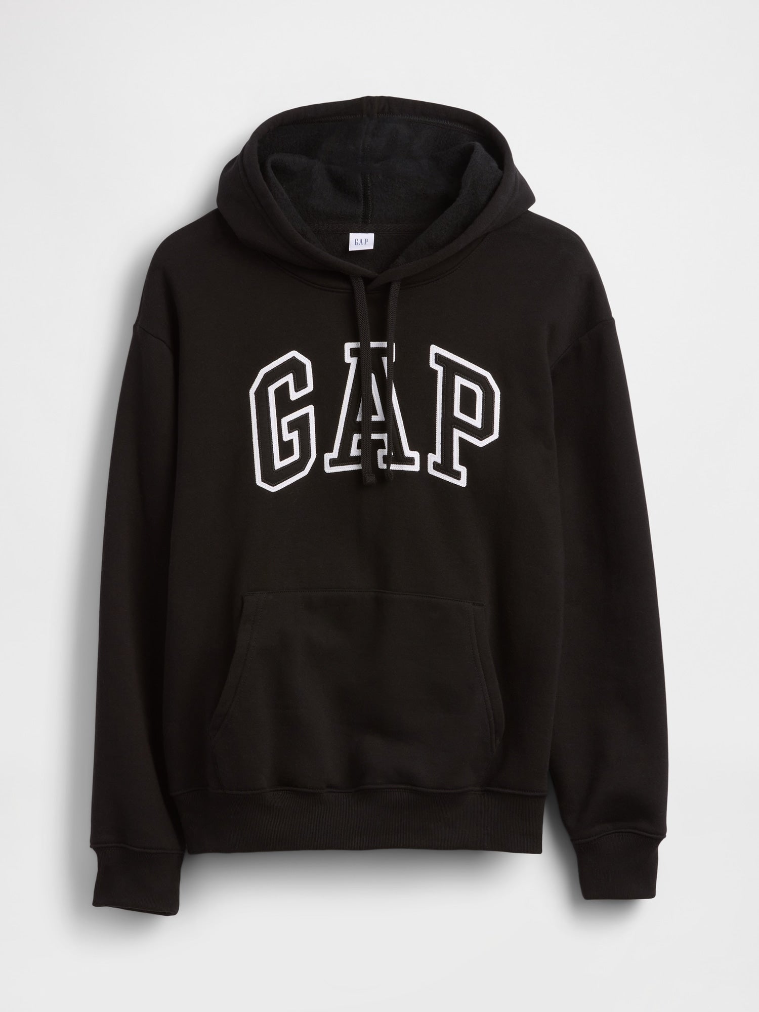 Relaxed Gap Logo Hoodie - true black