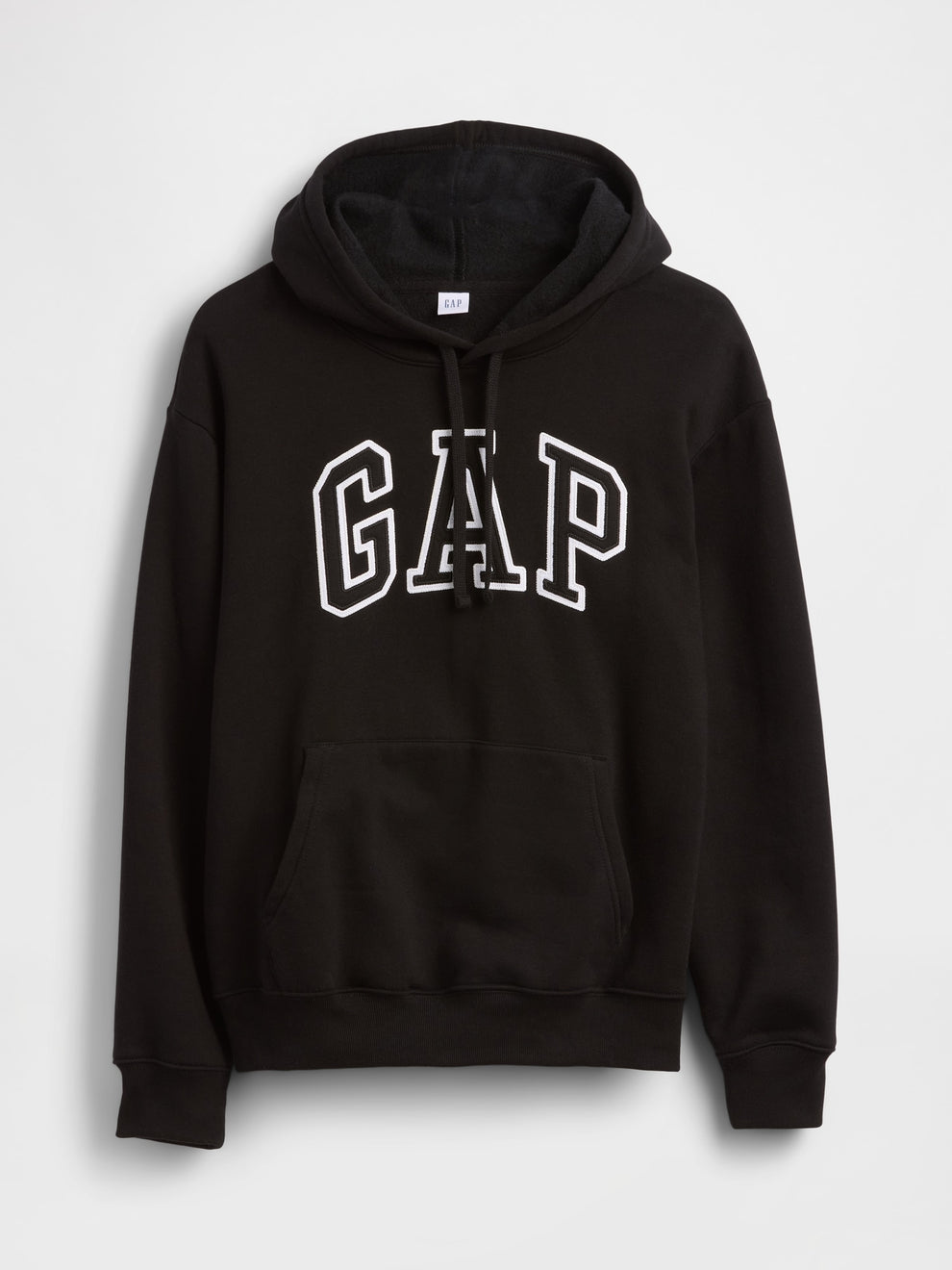 Relaxed Gap Logo Hoodie - true black