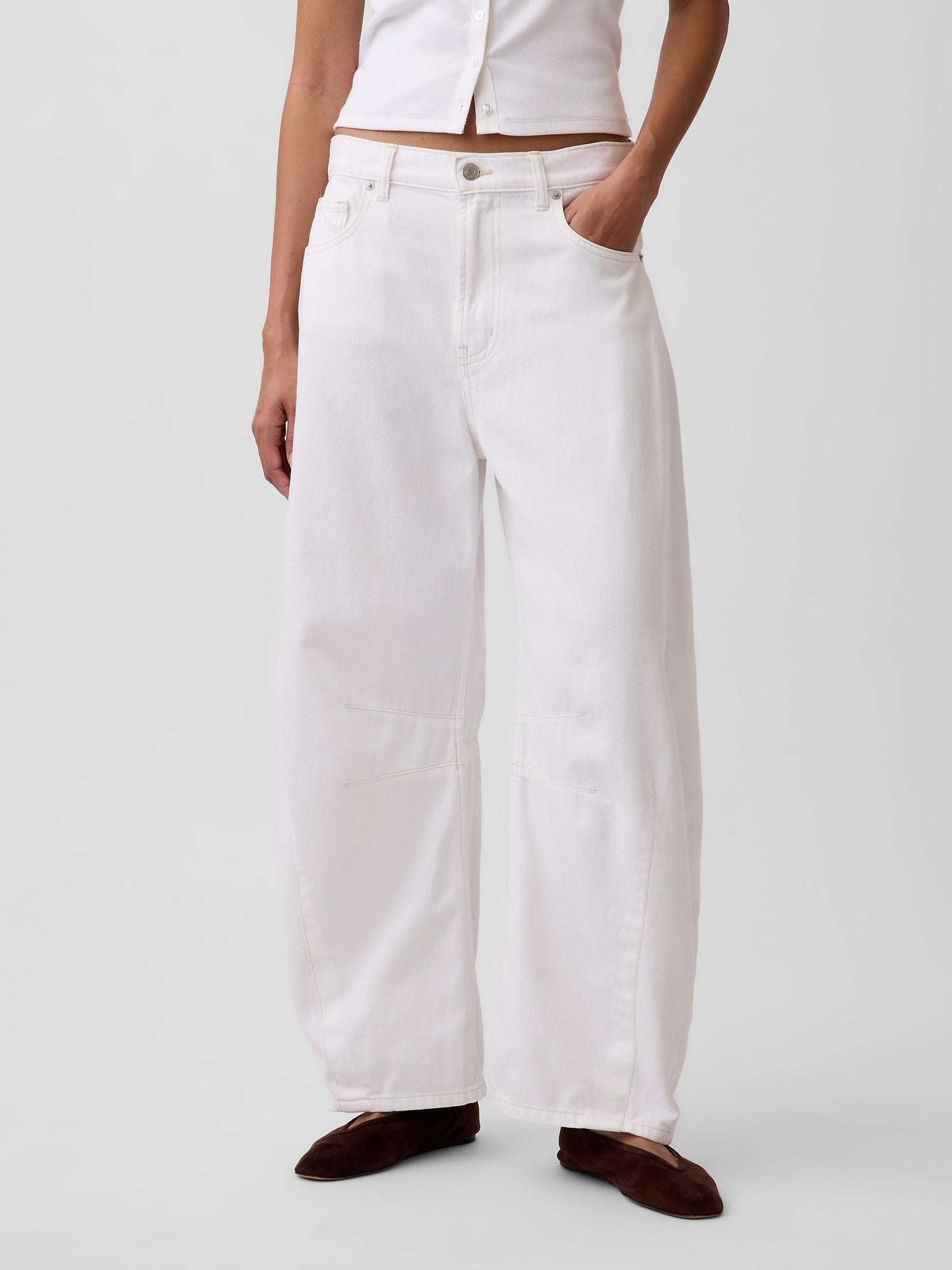 High Rise UltraSoft Horseshoe Jeans - new off white