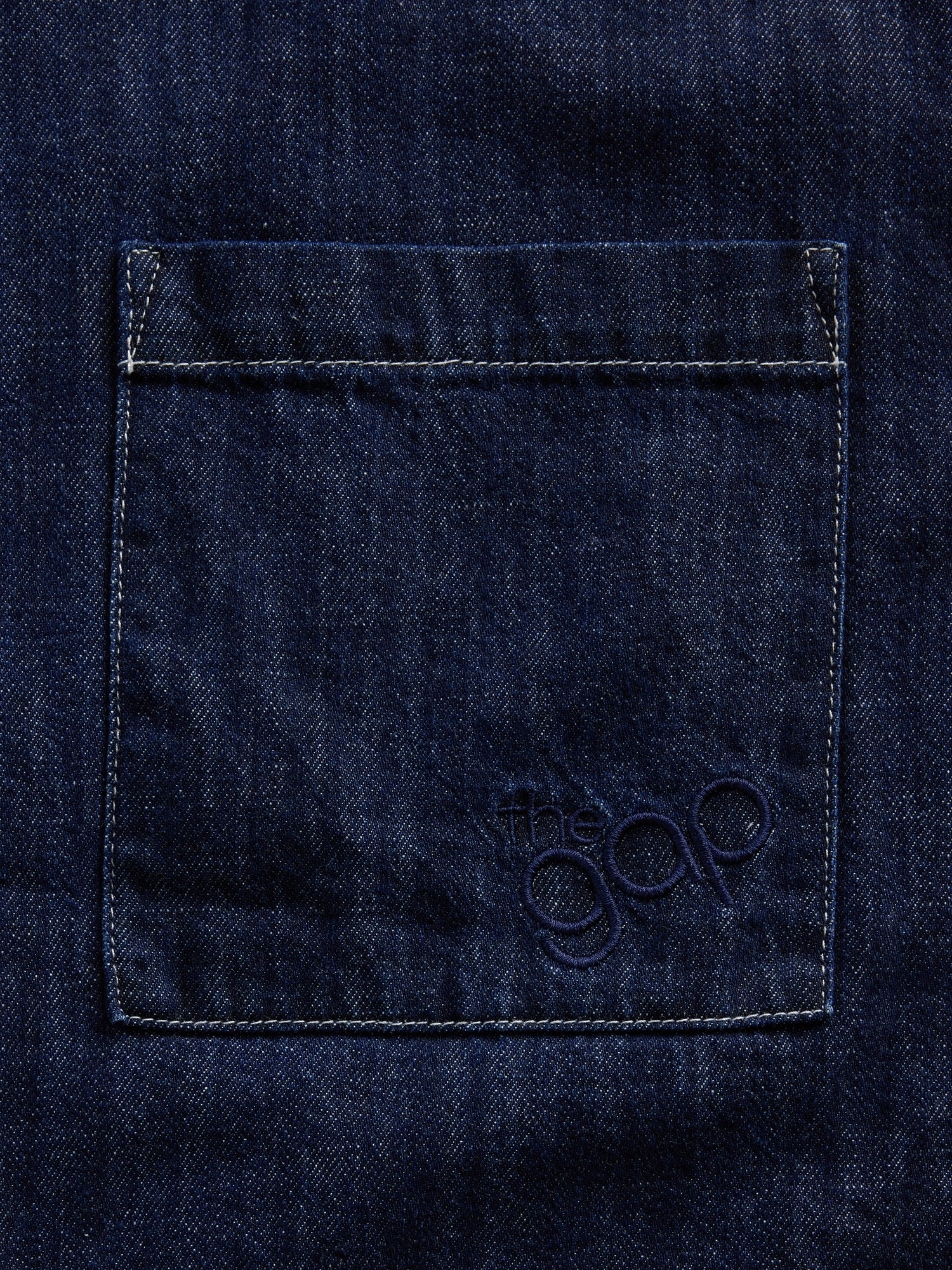 Denim Oversized Straight-Hem Shirt - RINSED