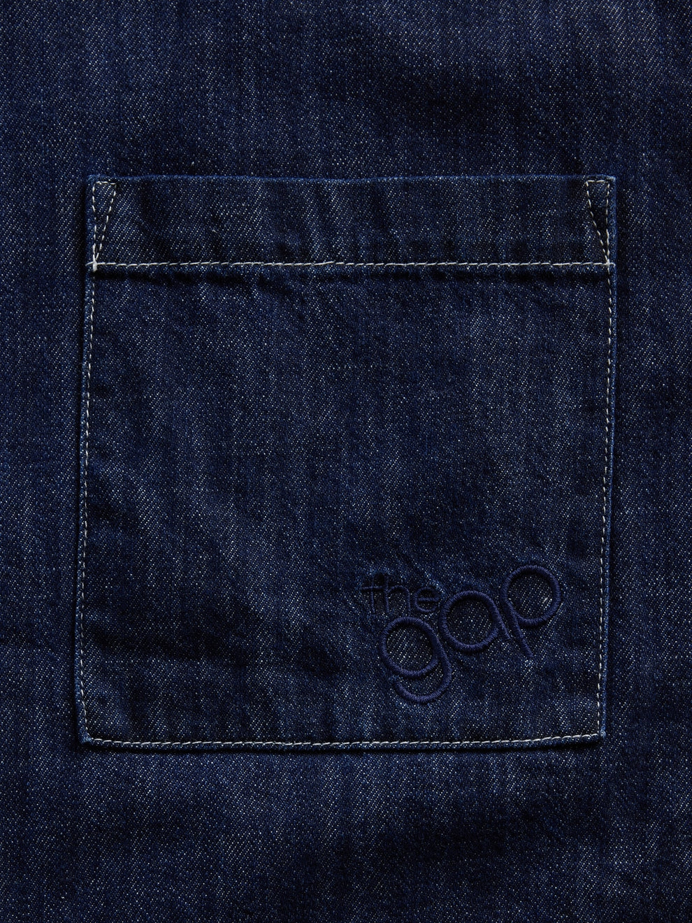 Denim Oversized Straight-Hem Shirt - RINSED