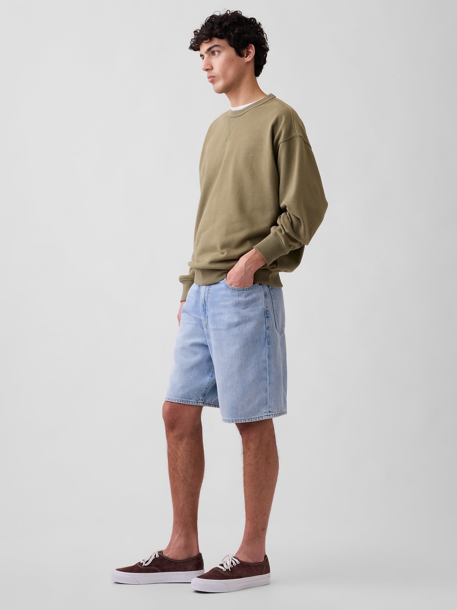 9" SuperSoft Loose Denim Shorts - Light wash