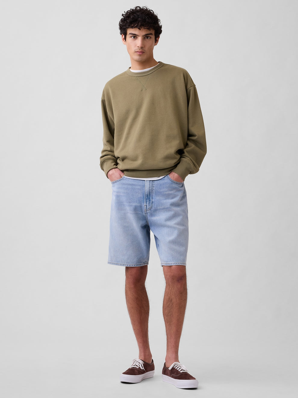 9" SuperSoft Loose Denim Shorts - Light wash