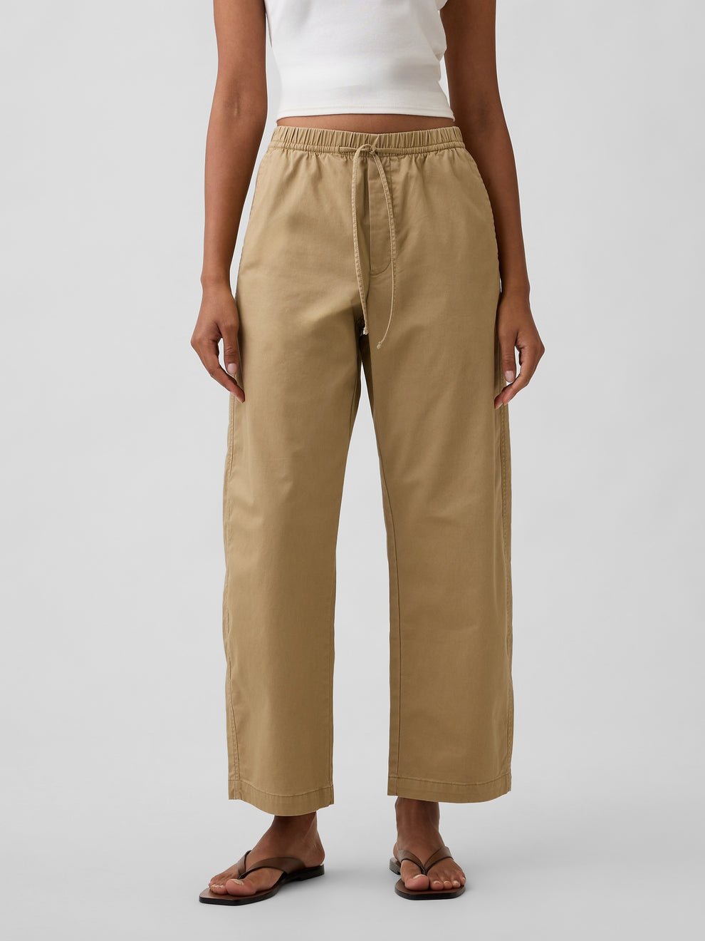 Mid Rise Easy Barrel Khakis - Mojave brown