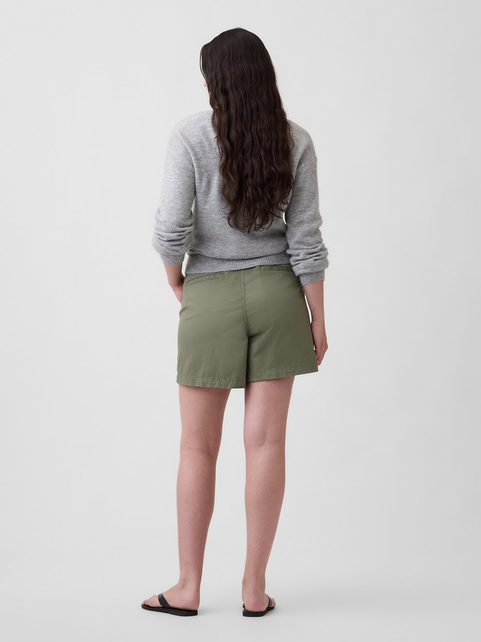 5" Mid Rise Downtown Khaki Shorts - Walden green