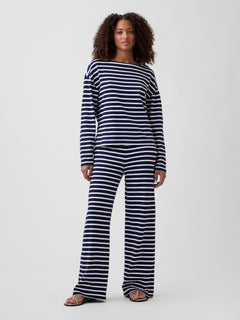 Stripe Boatneck Top - Navy stripe
