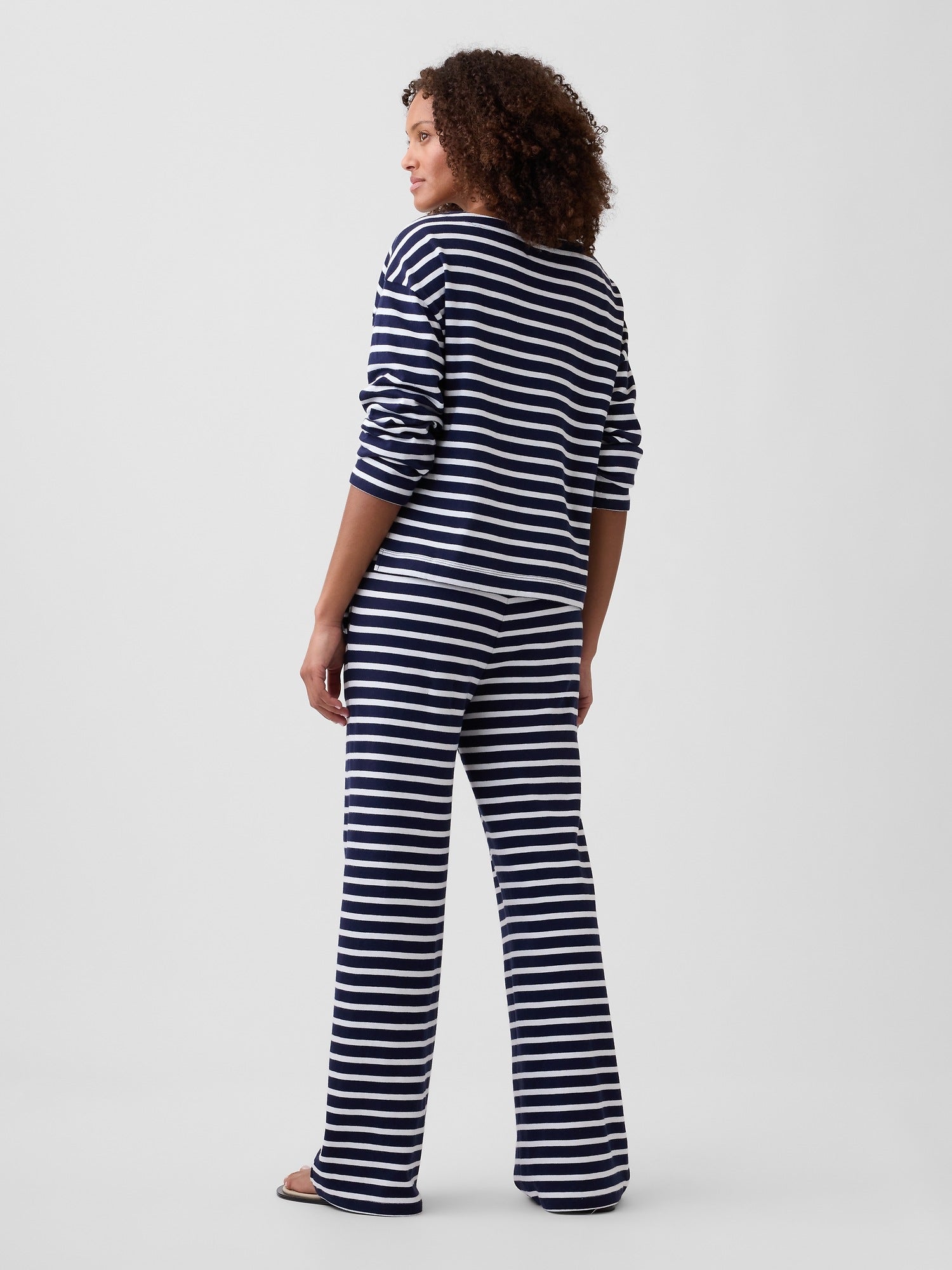Stripe Pull-On Pants - Navy stripe