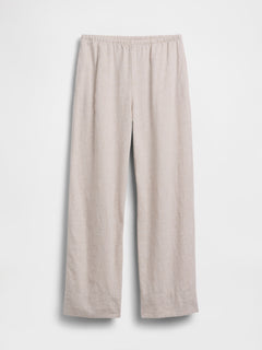 Linen-Blend Easy Wide-Leg Pants - Flax beige