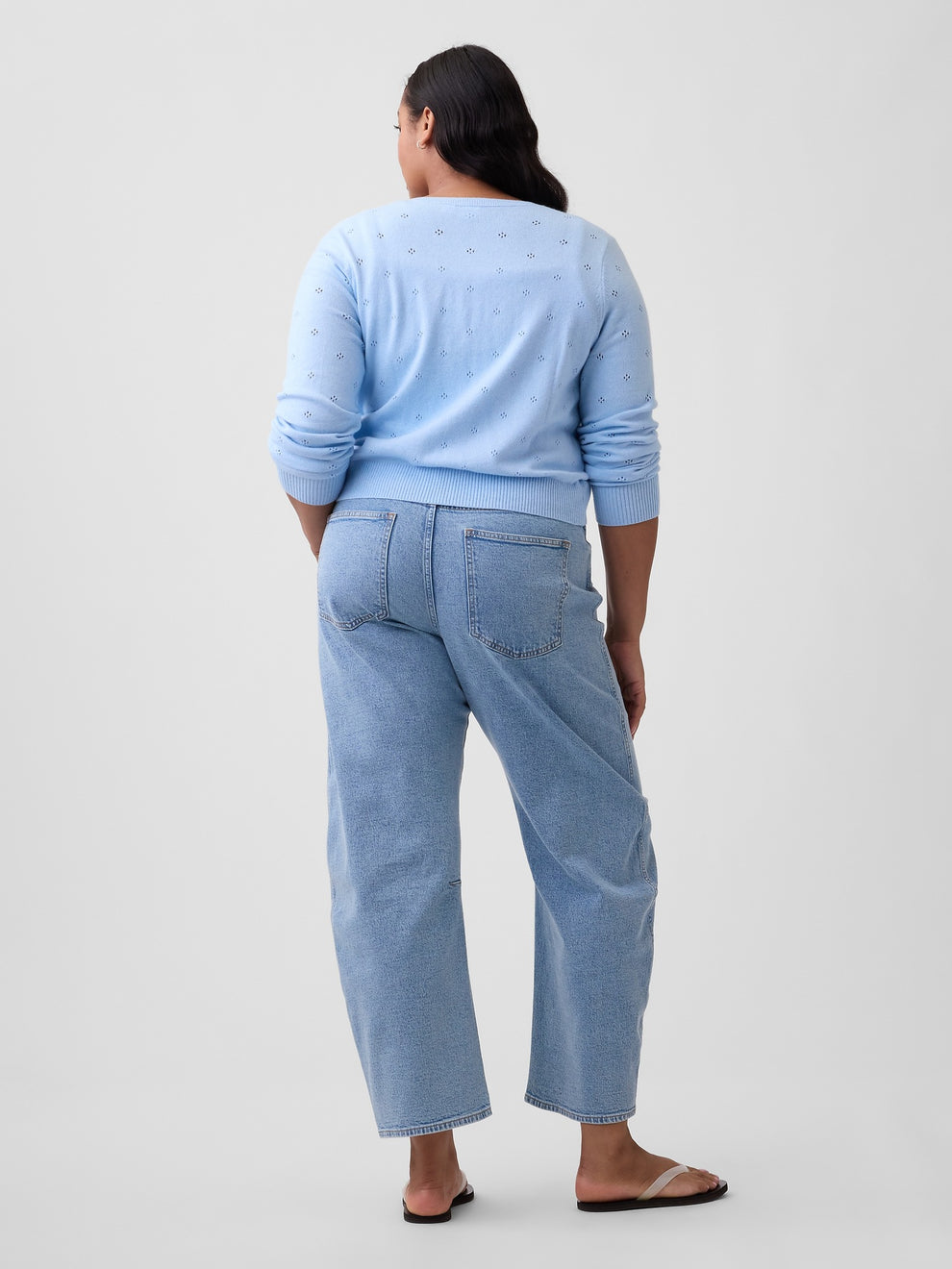 High Rise Barrel Jeans - Light wash