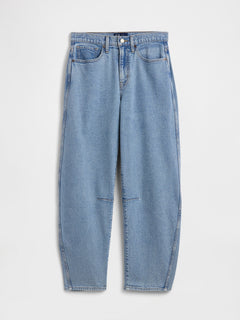 High Rise Barrel Jeans - Light wash