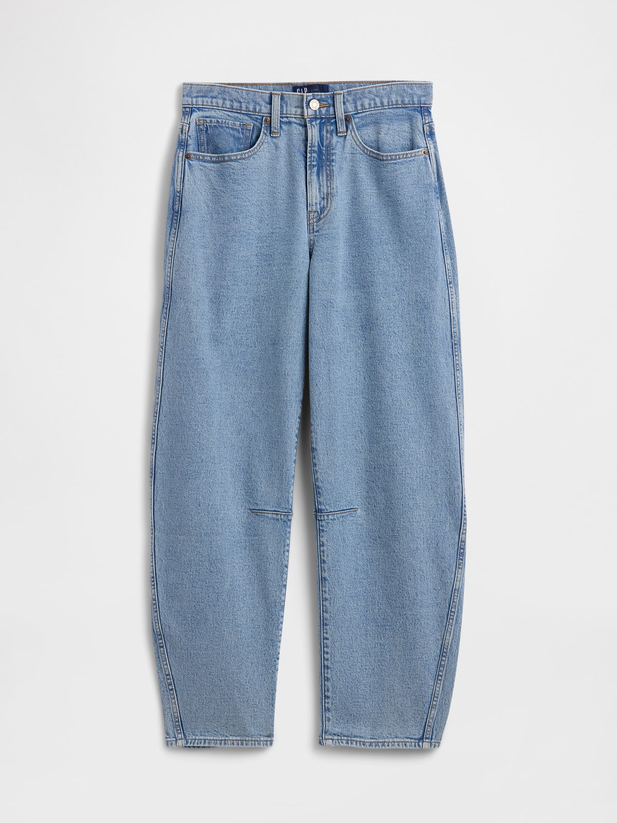 High Rise Barrel Jeans - Light wash