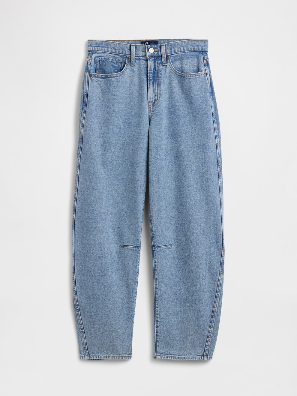 High Rise Barrel Jeans - Light wash
