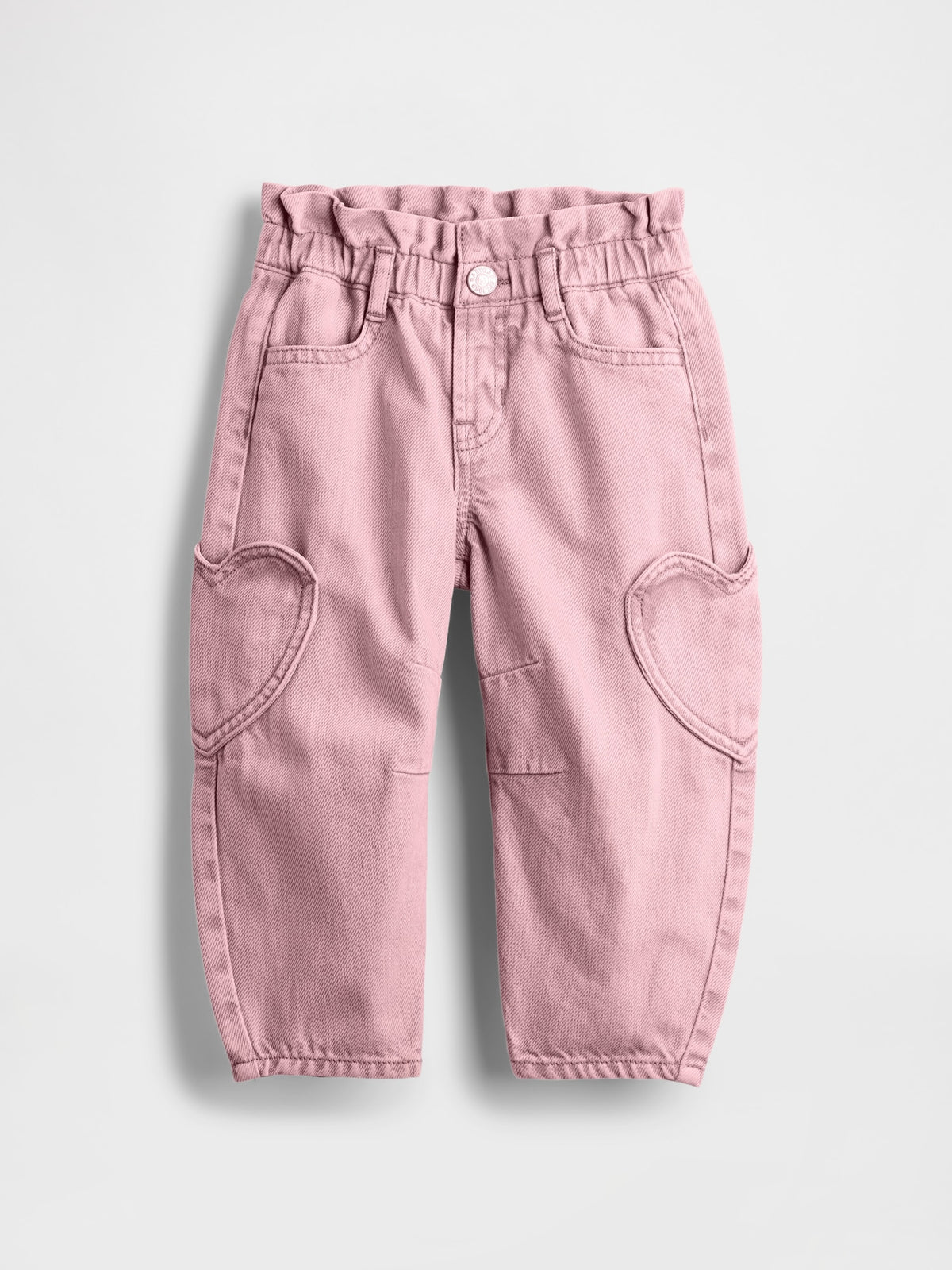 Gap Baby & Toddler Heart Pocket Horseshoe Jeans in Primitive pink, product-only front view