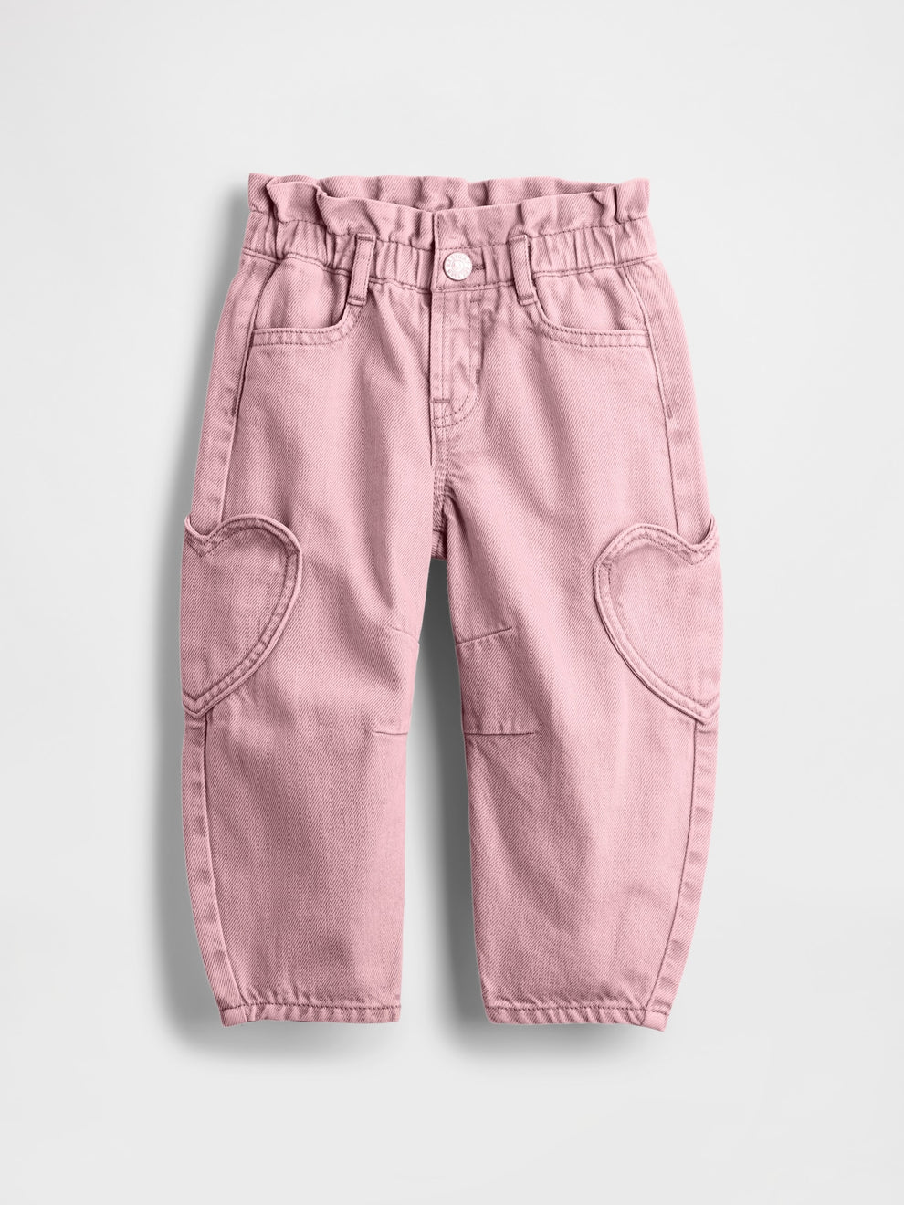 Gap Baby & Toddler Heart Pocket Horseshoe Jeans in Primitive pink, product-only front view