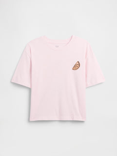 Boxy Graphic T-Shirt - Pink cherry blossom