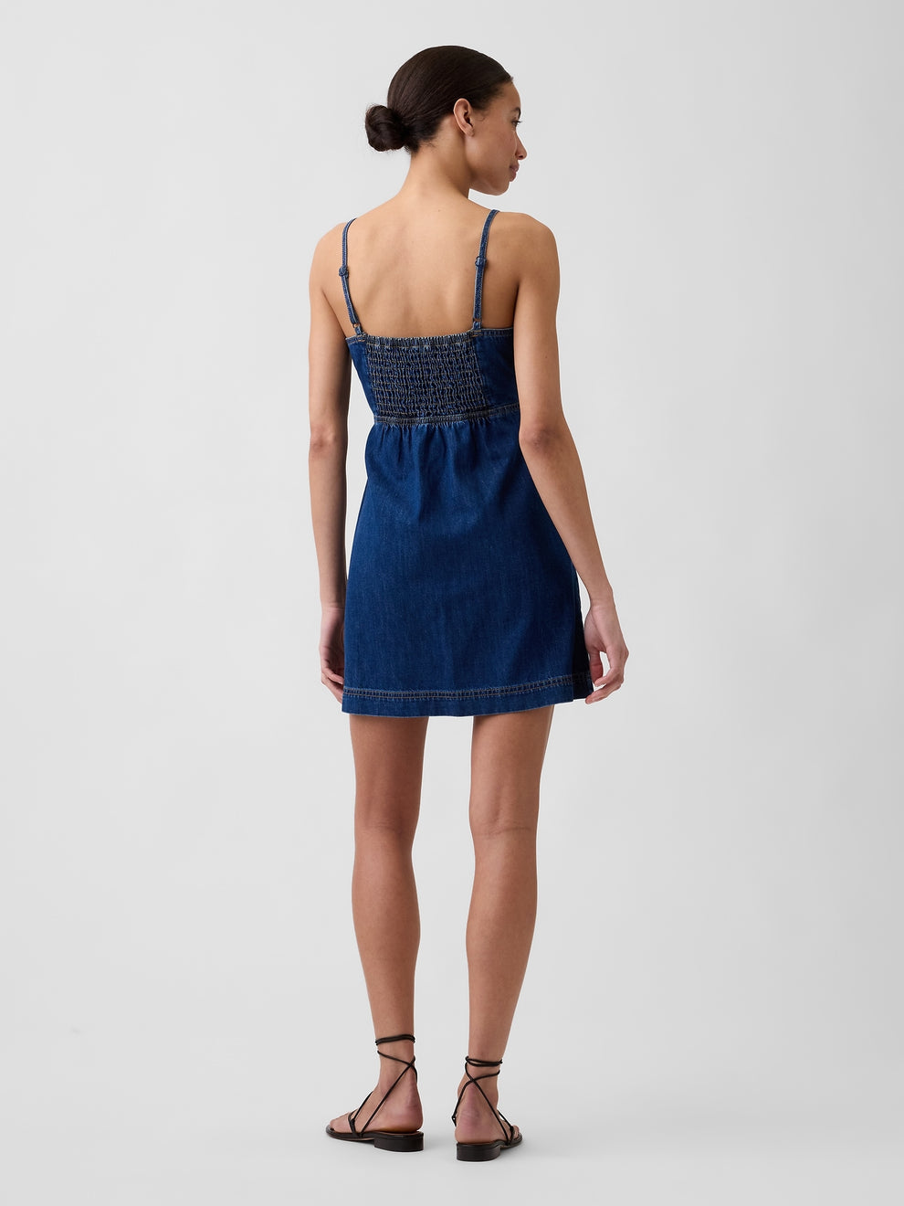 Denim Mini Dress - Medium wash