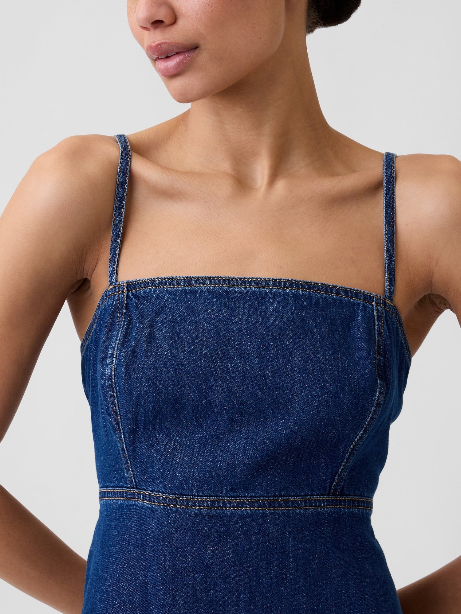 Denim Mini Dress - Medium wash